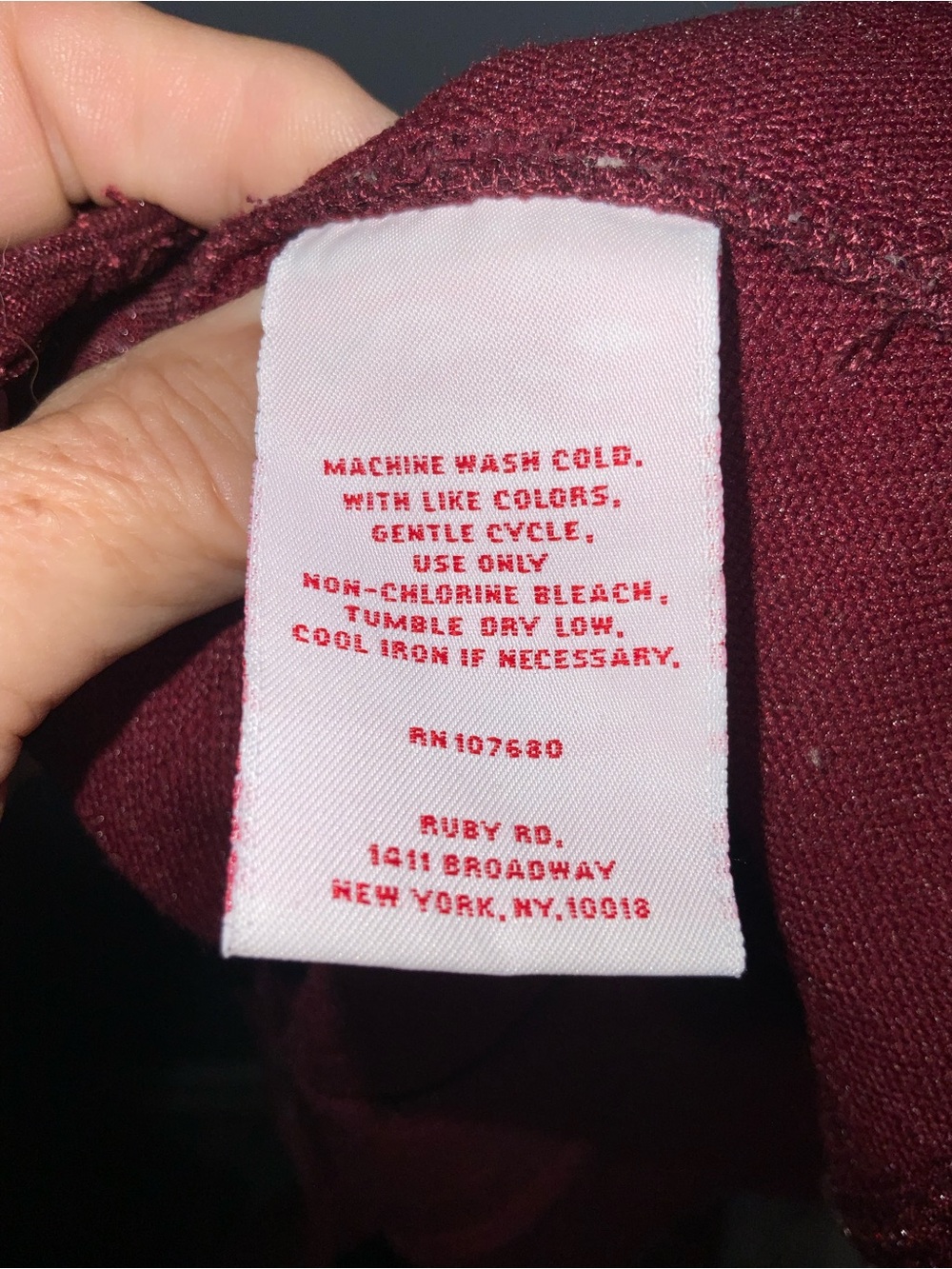 Ruby Rd. Textured Crinkle Button-Front Jacket in Burgundy 8P - Picture 10 of 10